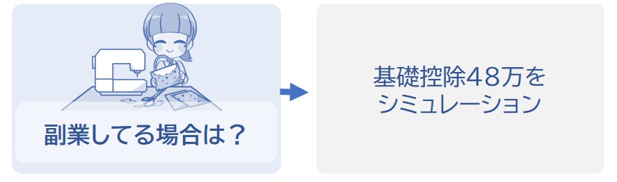 副業してる場合で基礎控除をシミュレーション