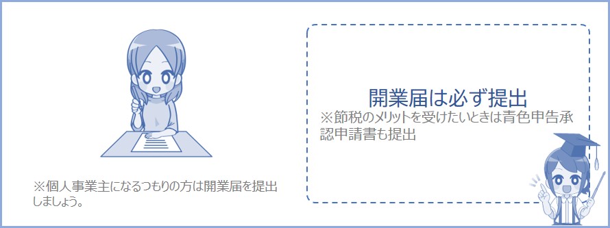 個人事業主になるには開業届を提出する