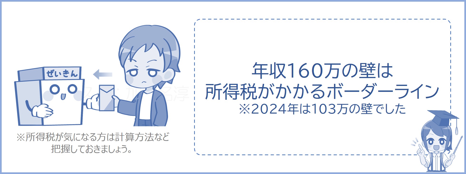 160万円の壁は所得税がかかるボーダーライン