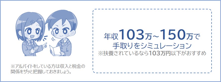 学生アルバイトは年収103万円以下がおすすめ