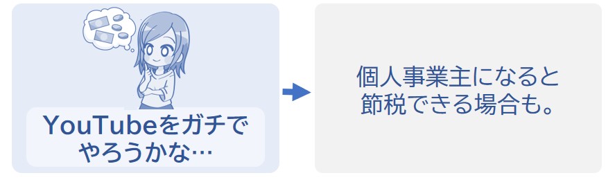 個人事業主になれば節税できる場合も。