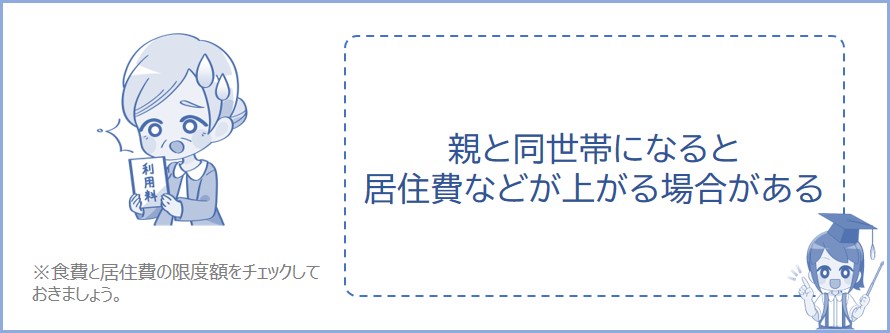 親を扶養すると介護施設の食費などが上がる場合がある
