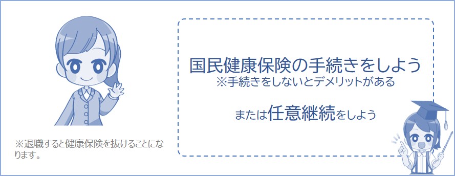 退職したら国民健康保険への加入手続きをしましょう