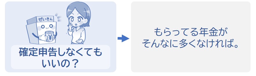 年金の受給額がそれほど多くなければ確定申告をしなくてもいい