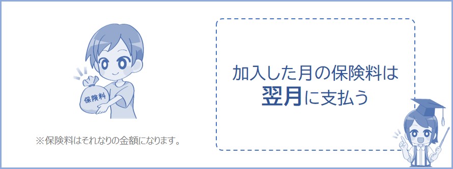 加入した月の社会保険料は翌月に支払う