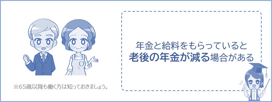 年金と給料をもらっていると減額される場合がある