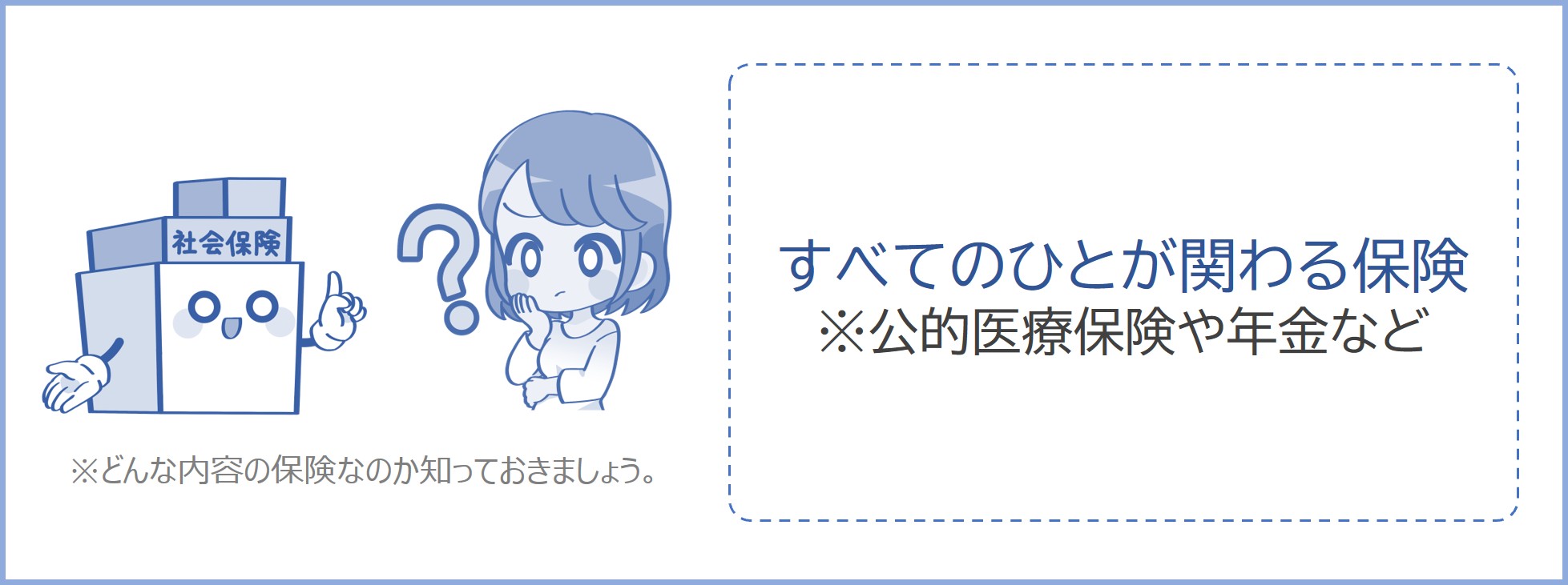 社会保険はすべてのひとが関わる保険