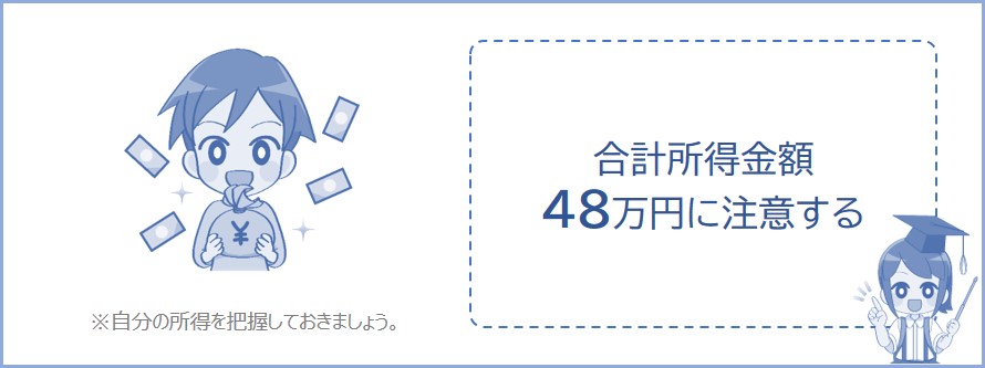 雑所得があり、扶養されている場合は合計所得48万円に注意する