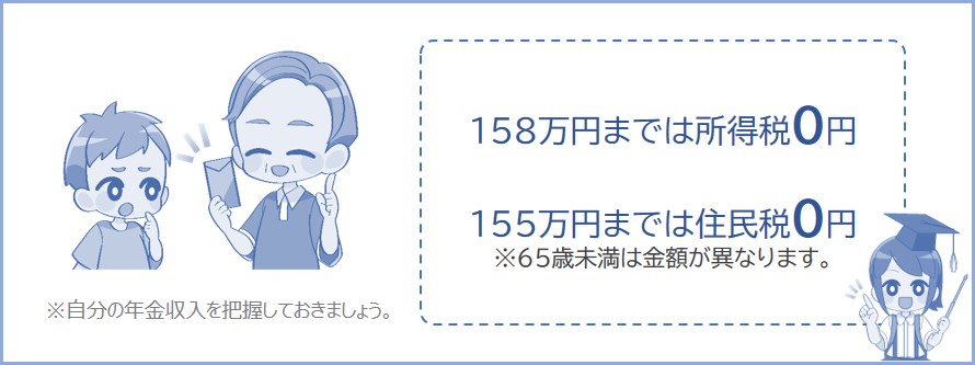 年金収入が多くなければ税金は0円になる