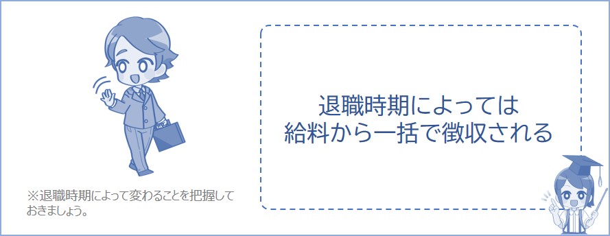退職時期によっては給料から一括で徴収される